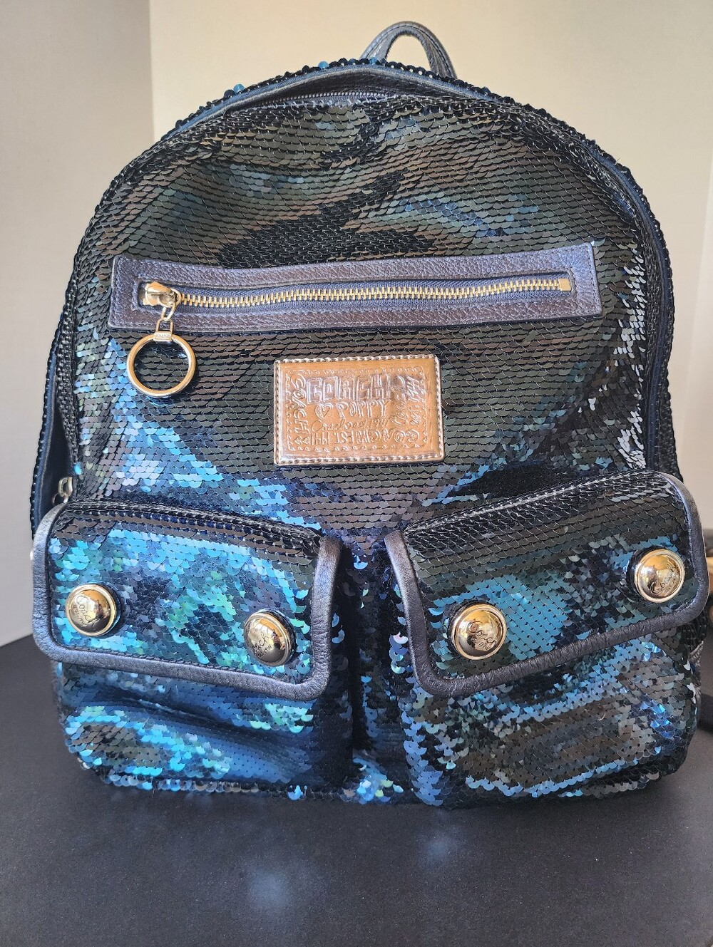 Coach Poppy Spotlight Blue Sequin Backpack, EUC, 2010, 15348 - Picture 2 of 15